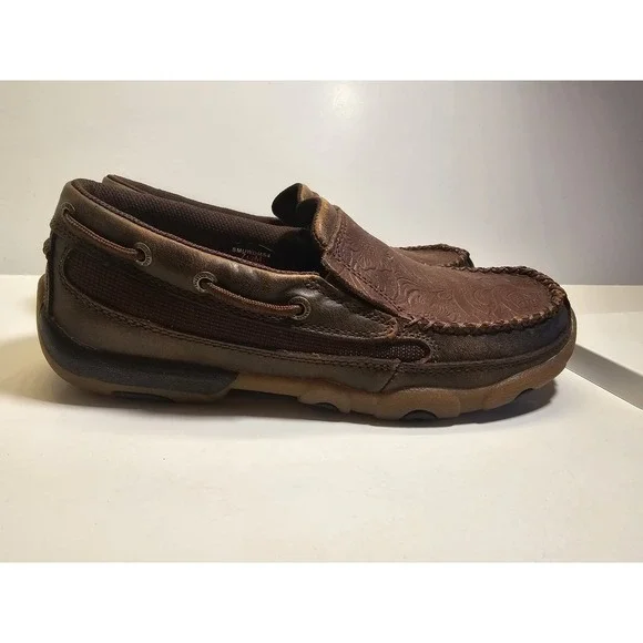 Twisted x Women's Slip-On Tooled Driving Moc SMUWDMS4 Brown Size 7.5 M - Picture 4 of 10